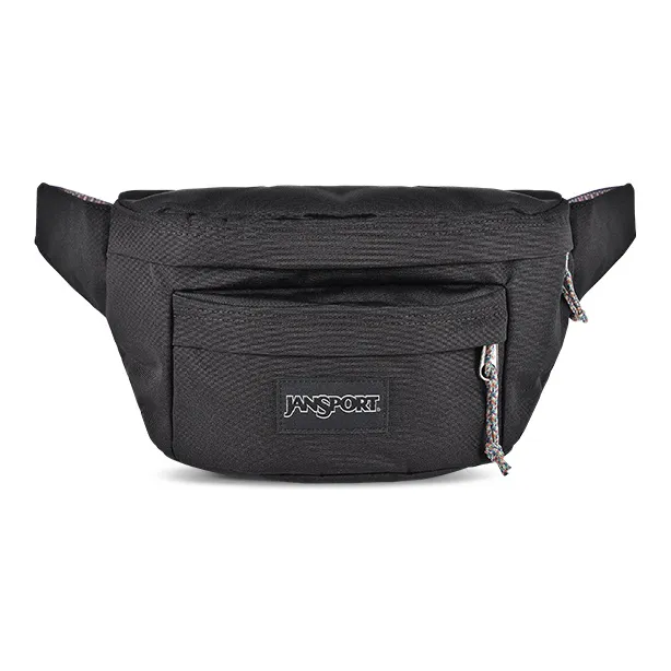 JanSport Fabric Shoulder Bag Crossbody Bag Sling Bag Fanny Pack Large Size Unisex Black-0