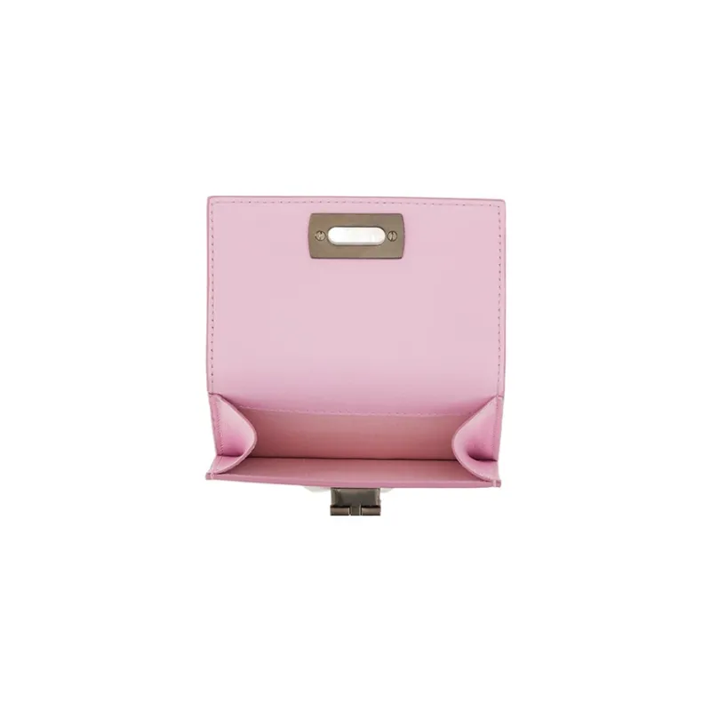 FERRAGAMO GANCINI Calfskin Wallet Women's Pink-3