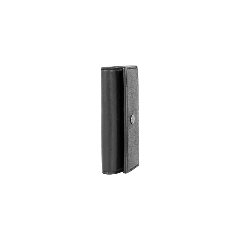 COACH Key Case Leather Key Pouch Men's Black-2