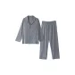 E-Line Dark Pattern Men's Long-Sleeved Ice Silk Suit