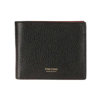 TOM FORD Grained Leather Wallet Men's Black