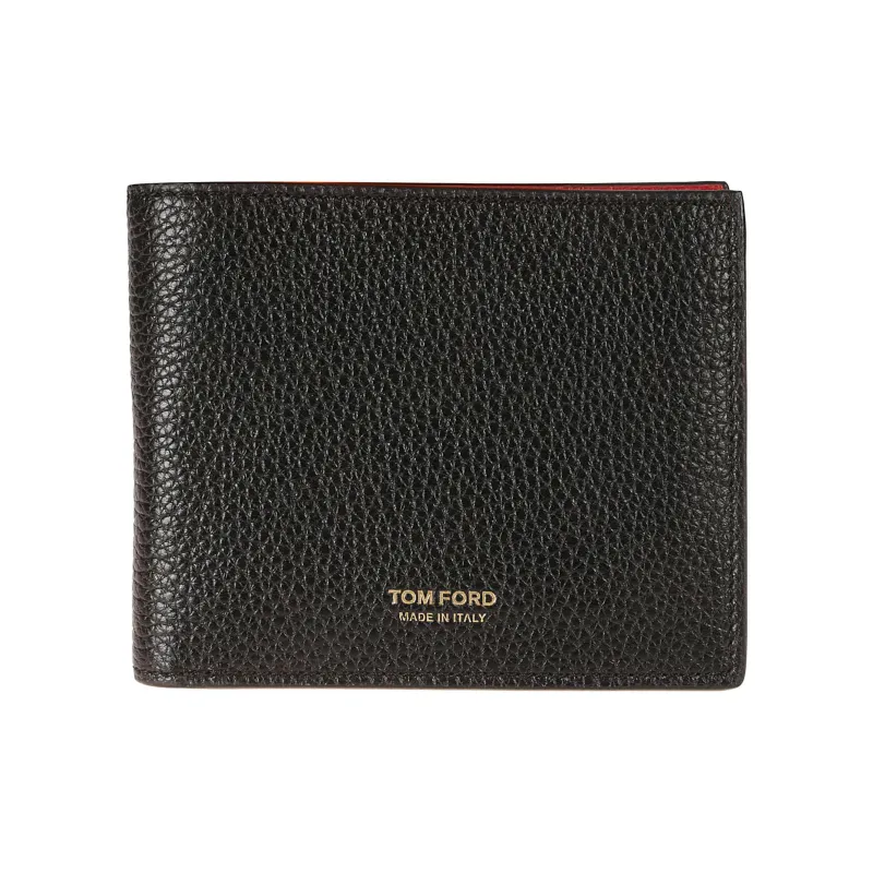 TOM FORD Grained Leather Wallet Men's Black-0