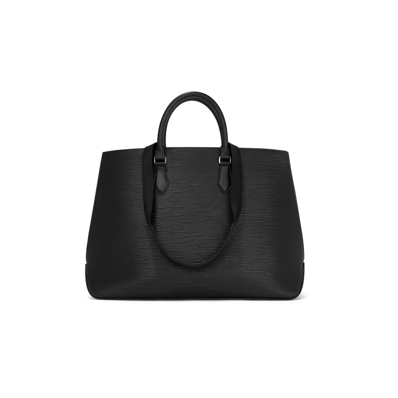 MONTBLANC Full Grain Cow Leather Tote Bag Shopping Bag Handbag Unisex Black-2