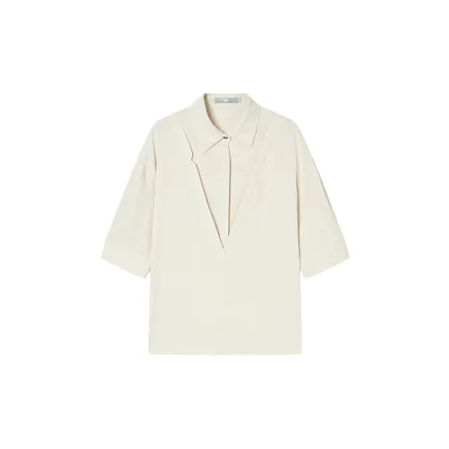 DIALOGUE Chiffon Shirts Women's Off White