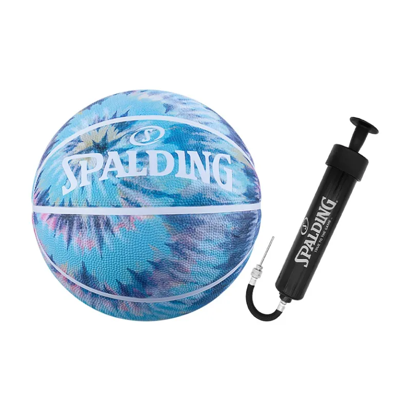 SPALDING Tie dye Series Rubber Basketball Blue Size 7 Training Unisex-7