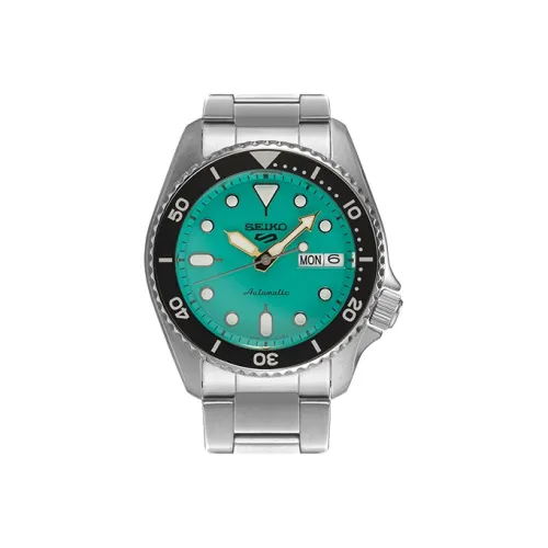 SEIKO Automatic Mechanical Movement Stainless Steel Strap Watch 38mm Men's Watches Blue Dial