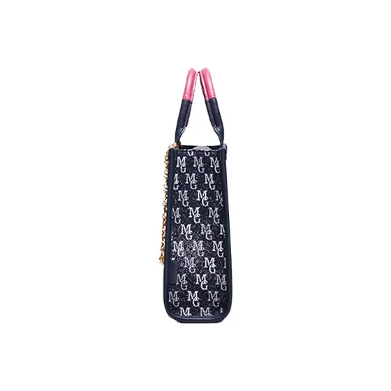 MELLO GOGO Embroidery Black Rose Tote Handbag Women's Midnight Black-7