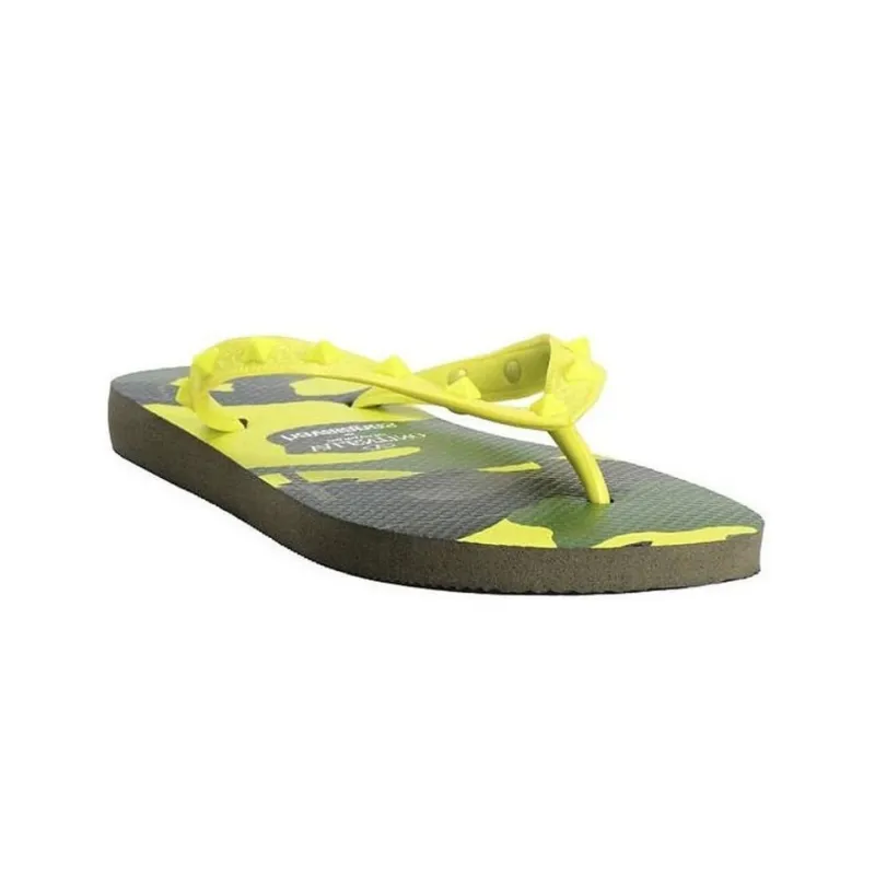 Valentino Open Flip Flops Women's Yellow-3