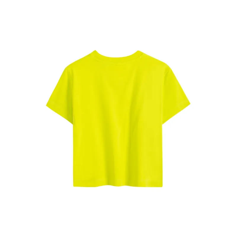CALVIN KLEIN Rainbow Series T Shirt Women's Neon Yellow-1