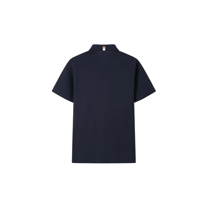 DAVID NAMAN Polo Shirts Men Navy Blue-1