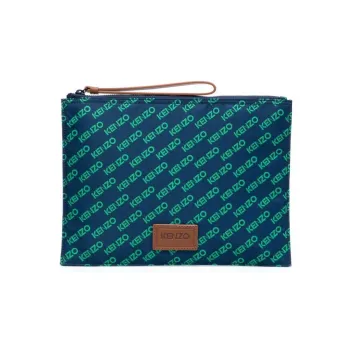 KENZO Polyester Wrist Bags Clutches Large Size Men's Turquoise