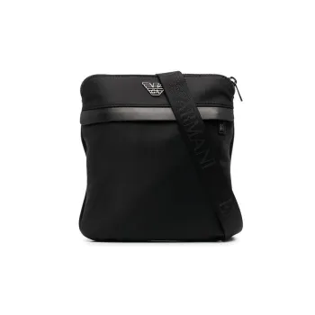EMPORIO ARMANI Polyamide Briefcase, Messenger Bag, Shoulder Bag, Crossbody Bag Trumpets Men's Black