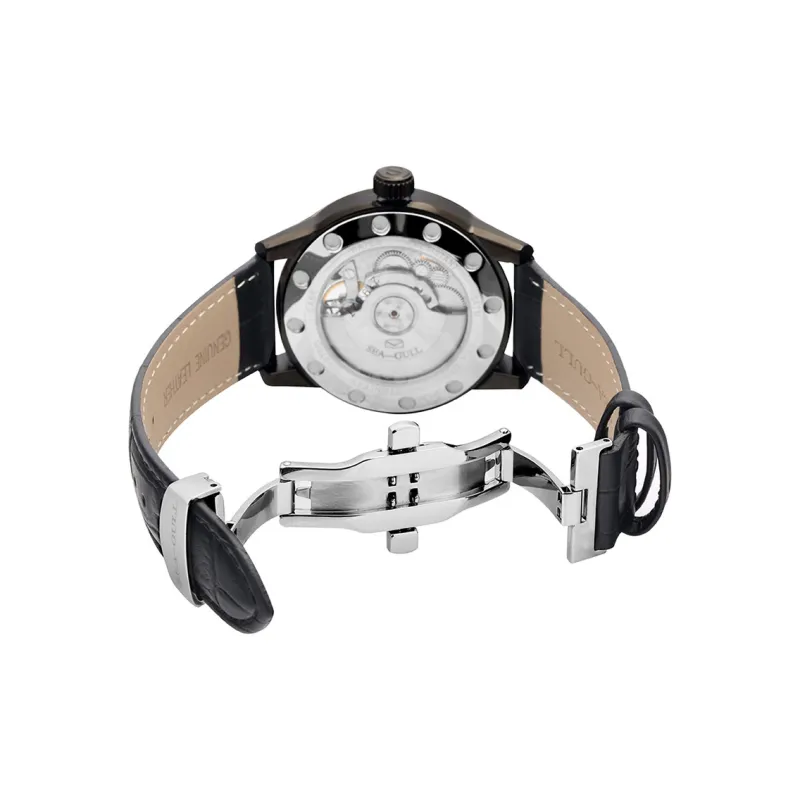 Sea Gull LE BRASSUS Automatic Mechanical Movement Watch Men's Watches Black Dial-6
