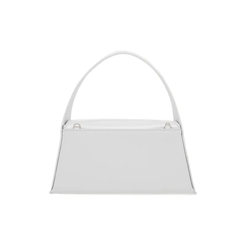 FERRAGAMO Brushed Cow Leather Handbag, Shoulder Bag Trumpets Women's White-2