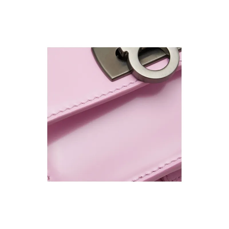 FERRAGAMO GANCINI Calfskin Wallet Women's Pink-5