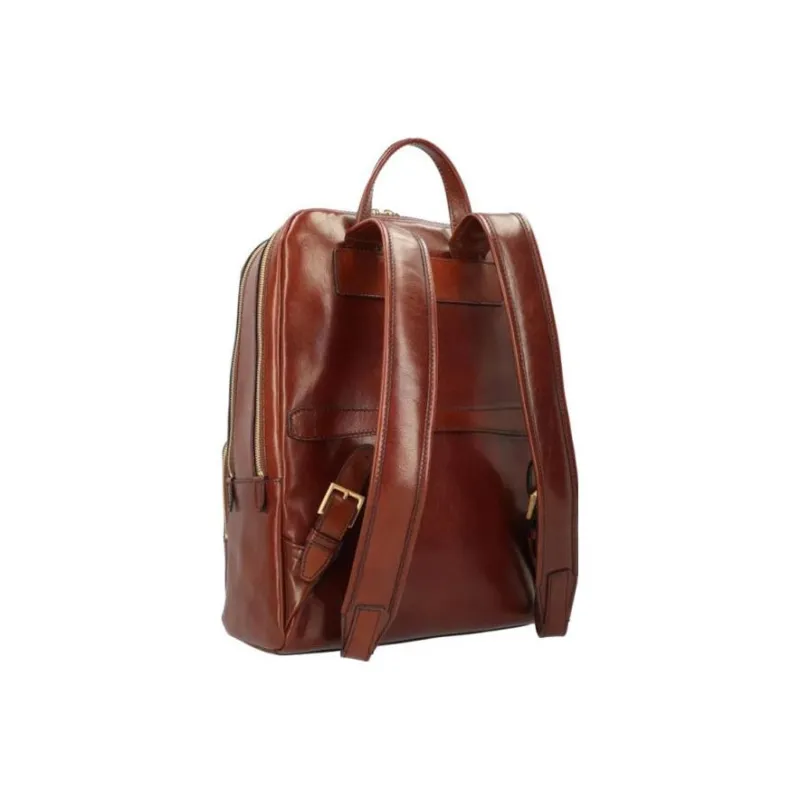 THE BRIDGE Leather Backpack Men's Brown-3