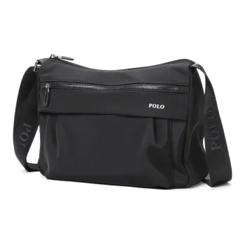 POLO Fabric Shoulder Bag Men's Black