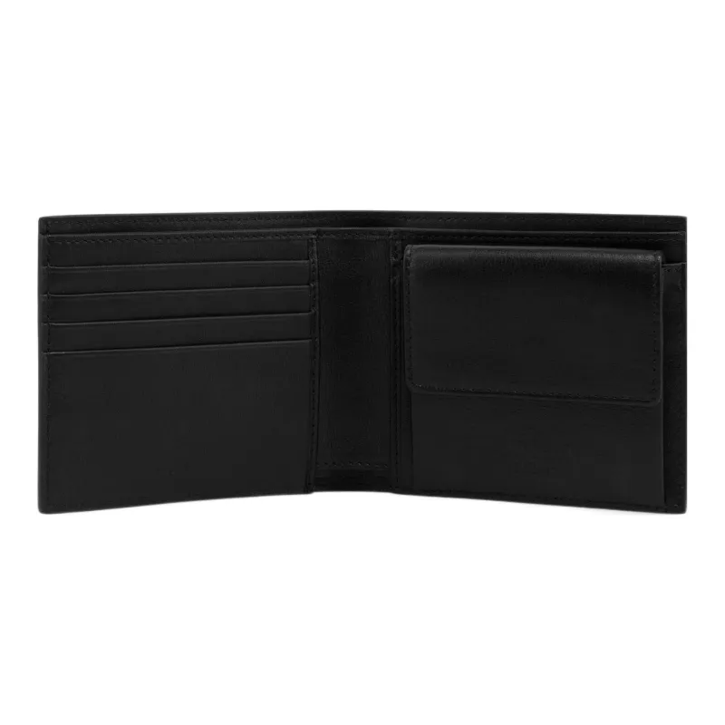 MOSCHINO Calfskin Card Holder Wallet Men's Black-2