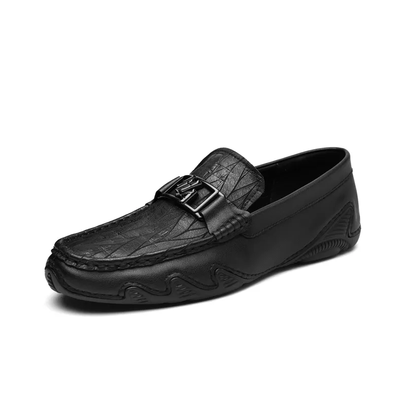 HLA Men's Casual Shoes Men Low Top Black-1