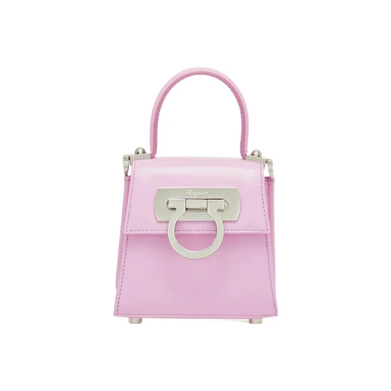 FERRAGAMO Leather Shoulder Bag Crossbody Bag Handbag Extra Small Women's Pink-0