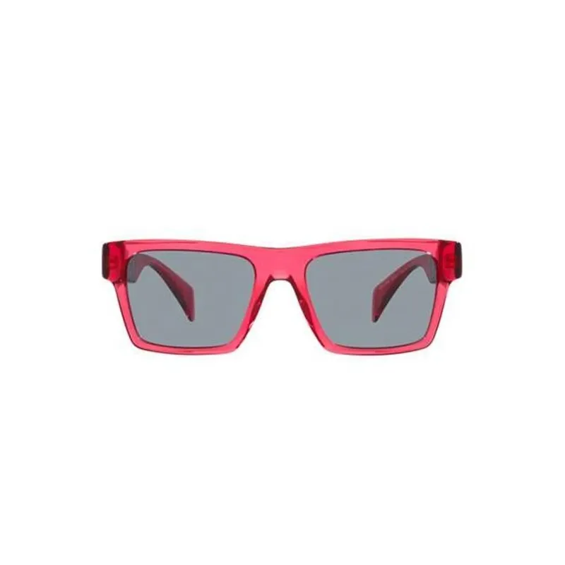 VERSACE Plate Frame Square Sunglasses Men's Red-1