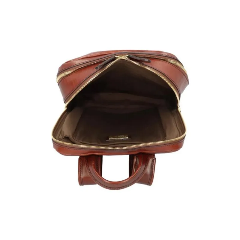 THE BRIDGE Leather Backpack Men's Brown-4