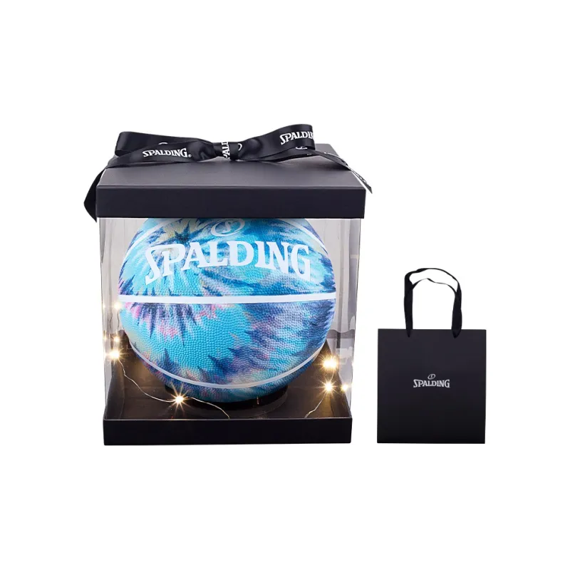 SPALDING Tie dye Series Rubber Basketball Blue Size 7 Training Unisex-6