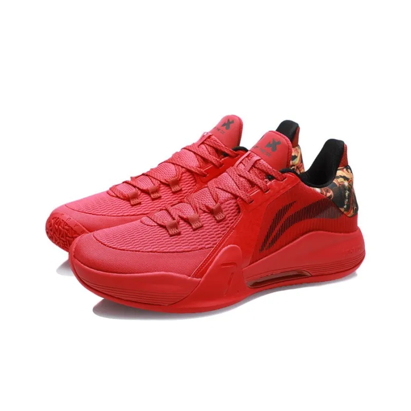LiNing Speed 7 Cushioning, Abrasion Resistant, Breathable Support Low Top Basketball Shoes Men's Red-2