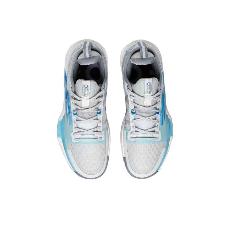 LiNing Speed 9 Premium PRM Anti Slip Wear Resistant Low Top Basketball Shoes Men's Gray Blue-3