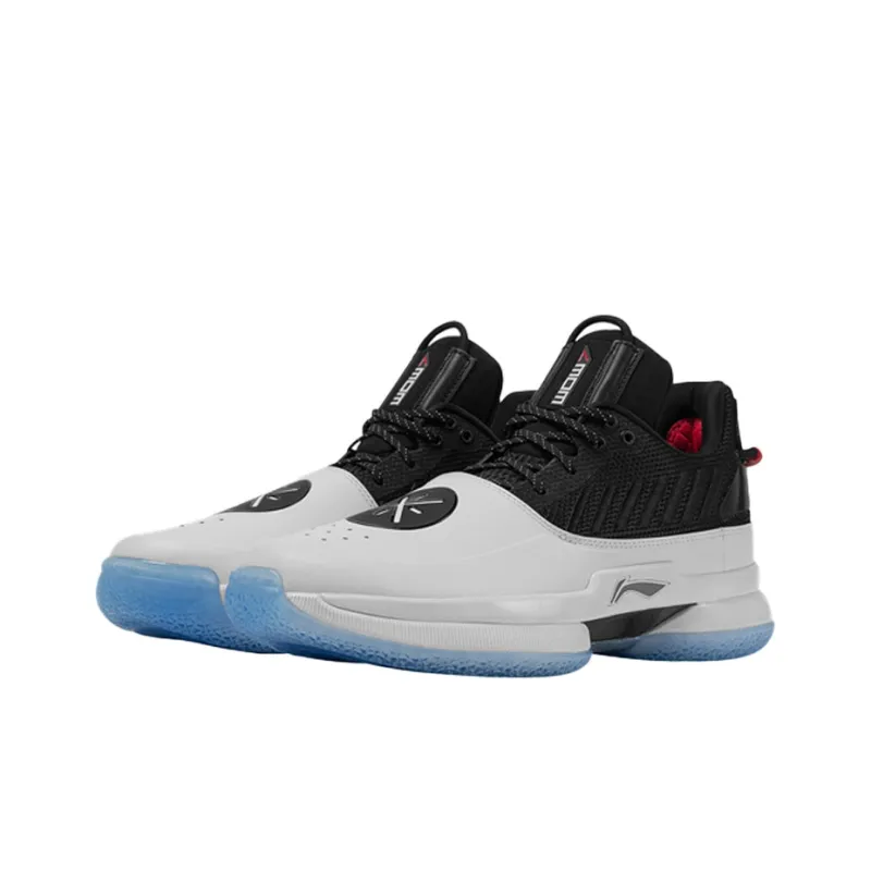 LiNing WOW 7 Wade Way 7 Announcement Durable Breathable Low Top Basketball Shoes Men's Black White-2