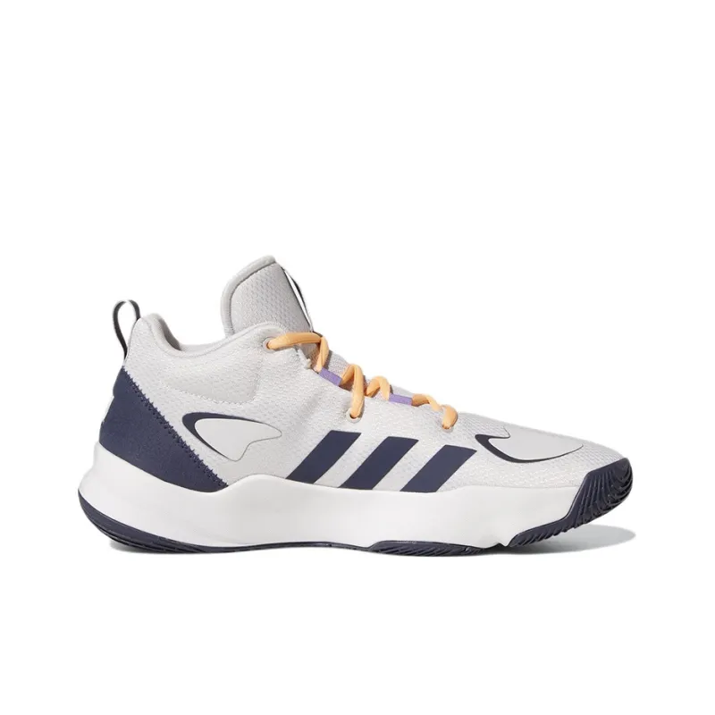 Adidas Pro N3xt 2021 Pro N3xt 2021 Wear-Resistant Mid-Top Basketball Shoes Men's White Black Purple-1