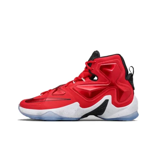 Nike Lebron 13 Basketball Shoes Men High-Top Red/White