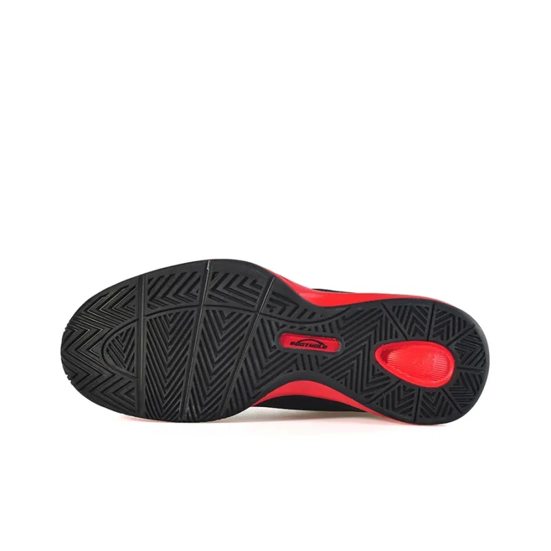 PEAK Nova Wear Resistant Slip Resistant Mid Top Performance Basketball Shoes Men's Black Red-3