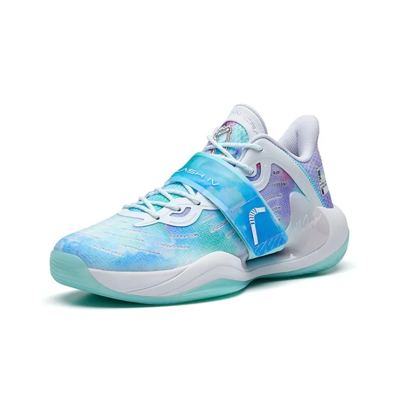 ANTA Water Flower 4 Basketball Shoes Men Low Top Blue/Purple-1