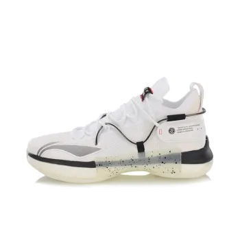 LiNing Speed 6 Anti Slip Wear Resistant Mid Top Basketball Shoes Men's Black White