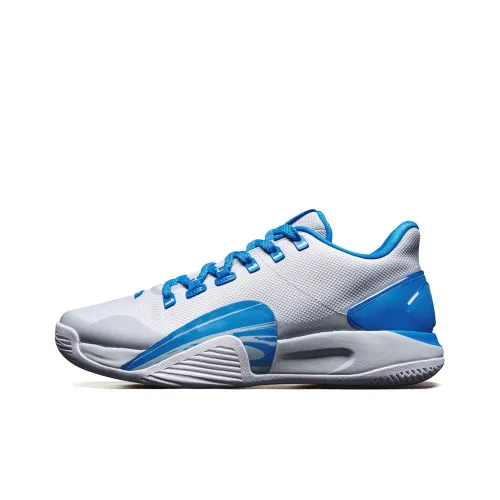 XTEP Lin Generation Basketball Shoes Men Low-Top Blue Gray