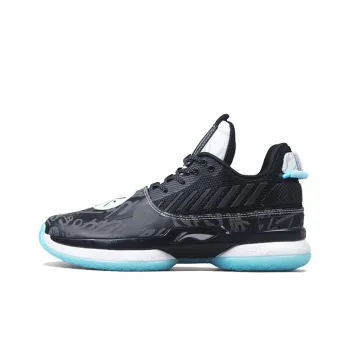 LiNing WOW 7 Cushioning Anti Slip And Wear Resistant Low Top Basketball Shoes Black White