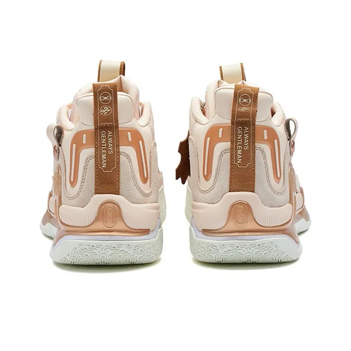 361° AG1 Pro Lu Anti-Slip Wear-Resistant Mid-Top Basketball Shoes Rose Gold-3