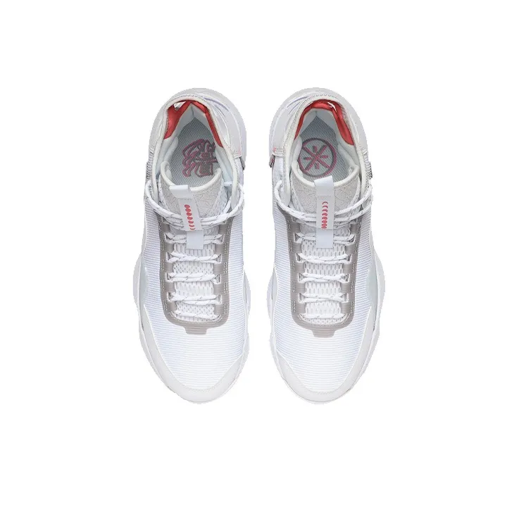 LiNing WOW SHADOW 2 Wow Shadow 2 Cushioning Anti-Slip And Wear-Resistant High-Top Basketball Shoes Unisex White-3