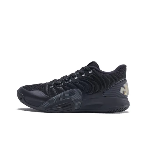 XTEP Lin Generation Basketball Shoes Men Low-Top Black/Gold
