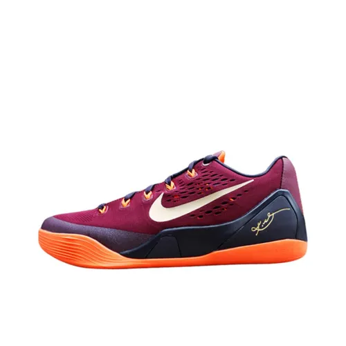 Nike Kobe 9 Basketball Shoes Men Low-Top Garnet Purple/Black/Orange