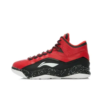 LiNing WOW 3 Way Of Wade 3 Mid-Top Basketball Shoes Unisex Red Black White Popular Version