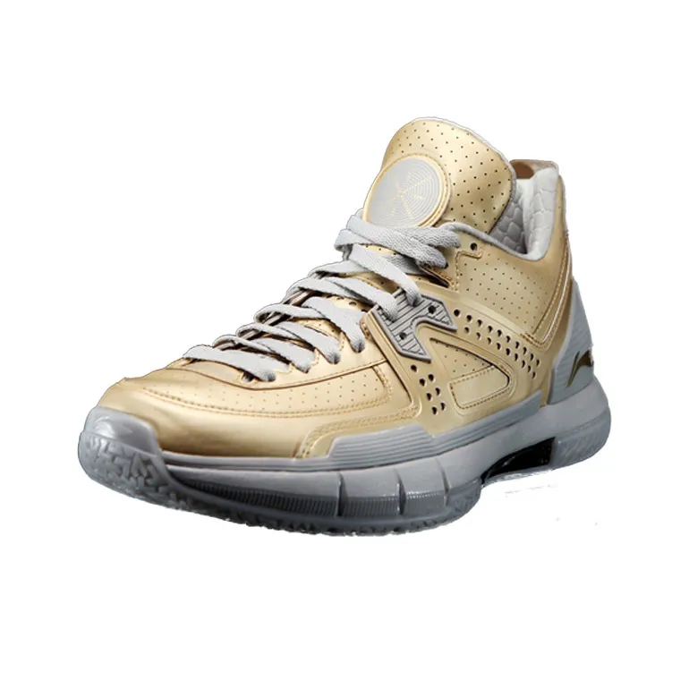 LINING WOW 5 Basketball Shoes Men Low Top Gold-1