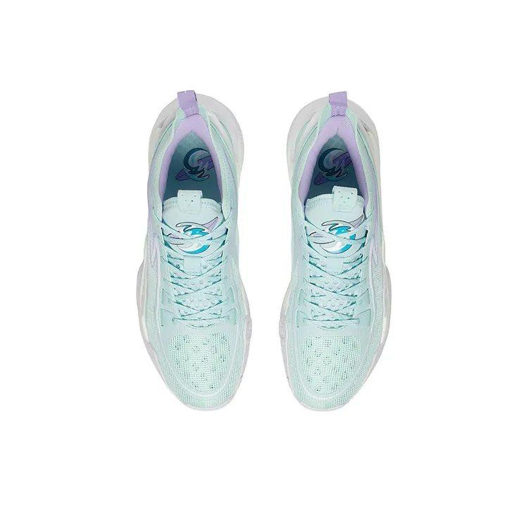 LiNing SONIC 10 V2 Anti-Slip Wear-Resistant Low-Top Basketball Shoes Aqua Blue-3