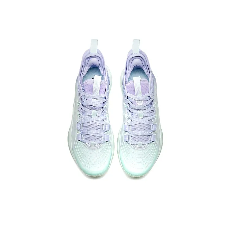 XTEP Light Feather 3rd Basketball Shoes Men Low Top Taro Paste Purple/Foam Green-2