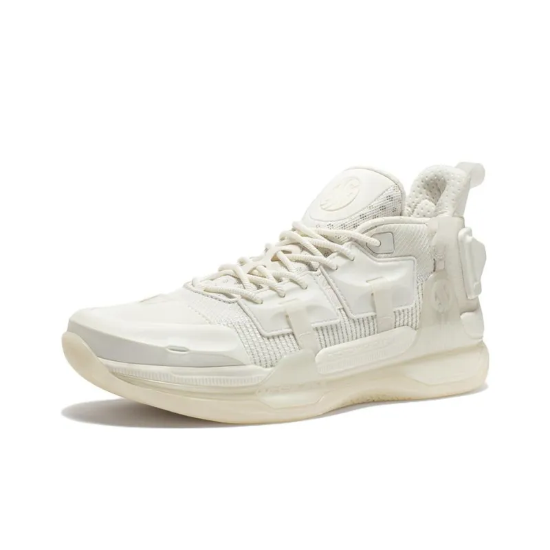 361° RXAG1 Wear Resistant Slip Resistant Low Top Basketball Shoes Men's Feather White-1