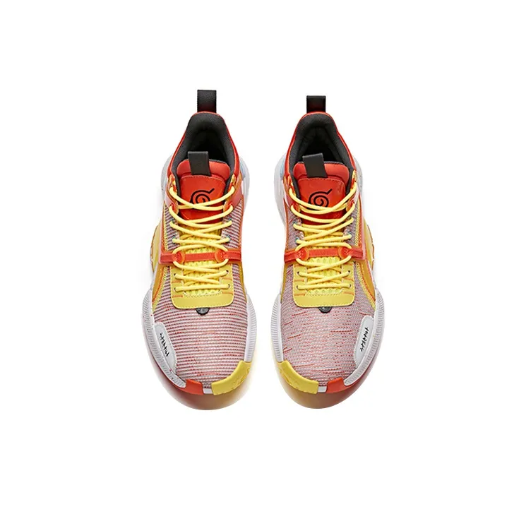 ANTA Basketball Shoes Men Mid Top Orange/Yellow-3