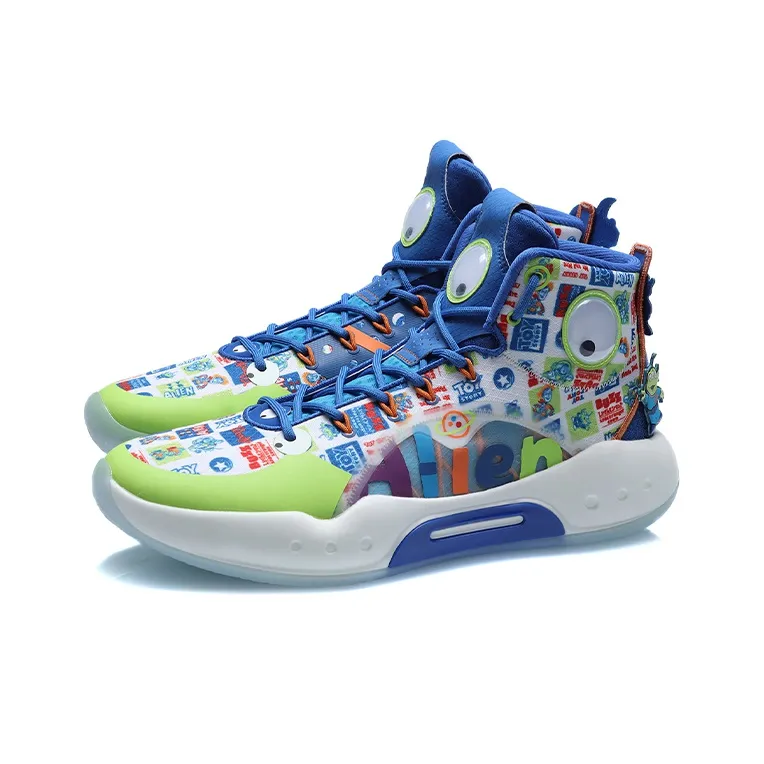Disney LiNing YuShuai 14 Anti-Slip Wear-Resistant High-Top Basketball Shoes Men's Sea Sapphire Blue-2