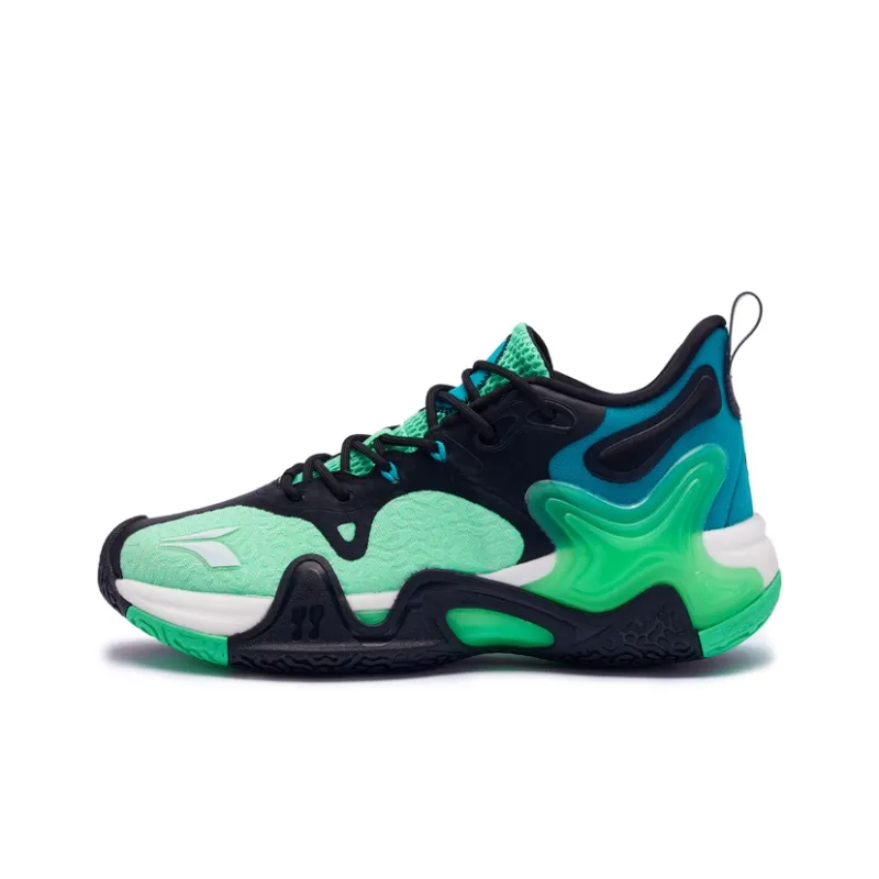 361° LAVA 2.0 Ignite On Touch Cushioning Wear Resistant Low Top Performance Basketball Shoes Men's Turquoise-0