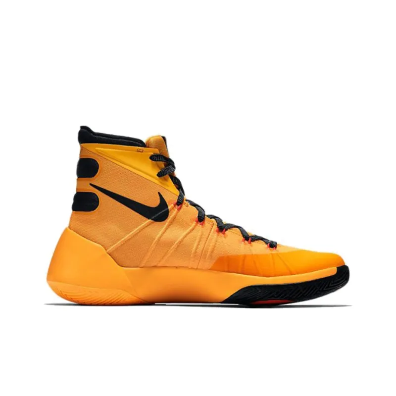 Nike Hyperdunk 2015 'Bruce Lee' Cushioning Anti Slip And Wear Resistant High Top Basketball Shoes Unisex Yellow Black-1